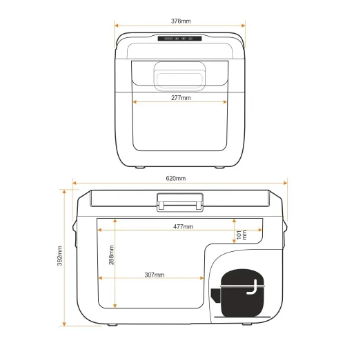 Lodówka Yolco NX30 28l Zielony