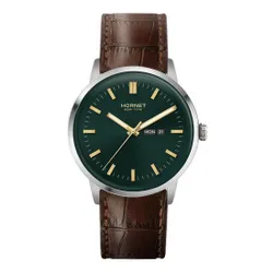 Zegarek HORNET Art Deco NFC 43mm Zielono-brązowy