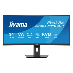 Monitor IIYAMA ProLite XCB3497WQSNP-B1 34" 3440x1440px 120Hz 0.4 ms [MPRT] Curved + Norton Small Business