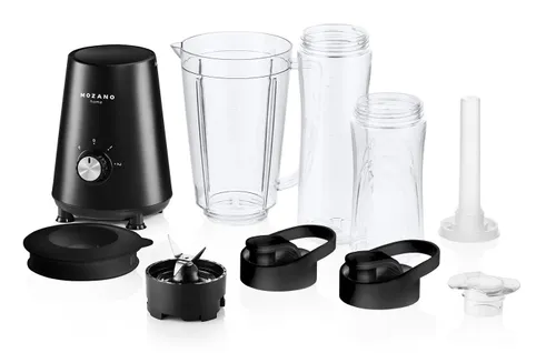 Blender kielichowy MOZANO M01 Czarny (Sportowy) + 2 bidony w komplecie