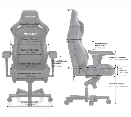 Fotel Anda Seat Kaiser 4 L Gamingowy do 120kg Skóra Eco Bordowy