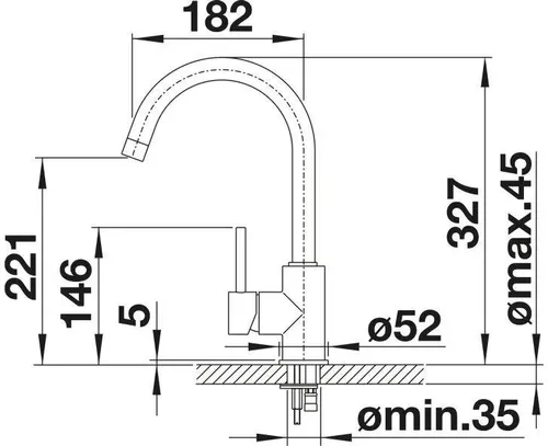 Bateria BLANCO Mida 526649 Czarny mat