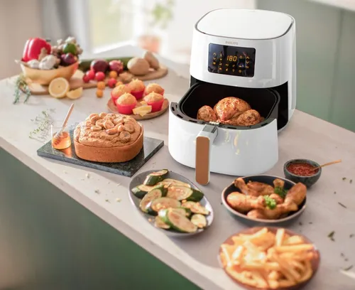 Air Fryer Frytkownica beztłuszczowa PHILIPS Essential Connected Ovi XL HD9280/30 Biały (Wi-Fi)