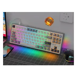 Klawiatura ROYAL KLUDGE R87 Pro Half Grey Brown Switch