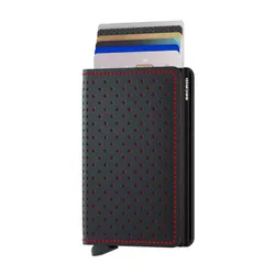 Mały portfel RFID Secrid Slimwallet Perforated - black / red