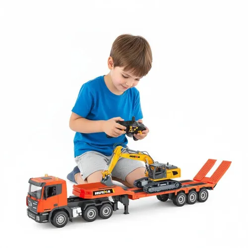 Laweta zdalnie sterowana z koparką COIL skala 1:18