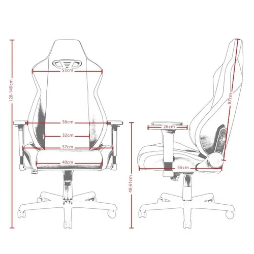 Fotel Nitro Concepts S300 Atomic Green Gamingowy do 135kg Tkanina Czarno-zielony