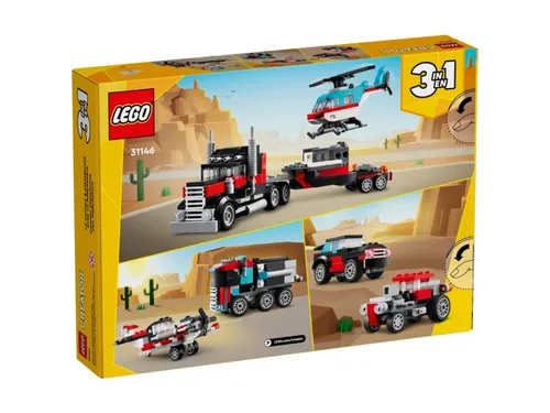 LEGO Creator 31146 грузовик с платформой и вертолетом P8