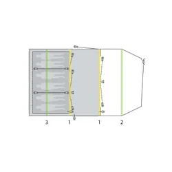 Namiot 6-osobowy dmuchany Outwell Parkdale 6PA- dark leaf