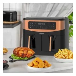 Air Fryer Frytkownica beztłuszczowa KLAUSBERG KB-7589 9.5l z podwójnym koszem 11 automatycznych programów