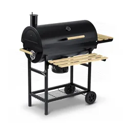 Grill węglowy ogrodowy Berdsen BD-895 z półkami beczka z kominem + termometr + popielnik