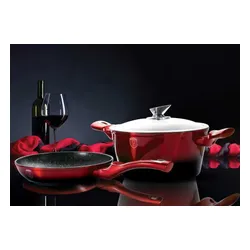 Garnki metallic 15 elementów Berlinger haus bh-1632 black burgundy line 1szt