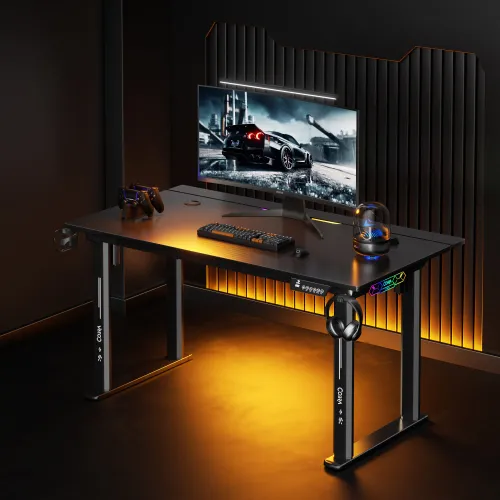 Biurko gamingowe COBRA Electra S CRF1421ELBKRGB Czarny