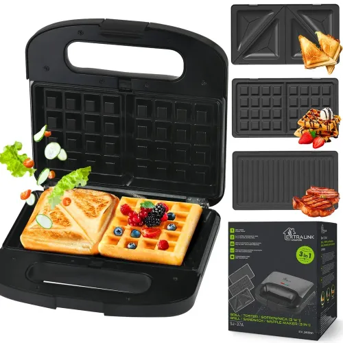 Opiekacz Extralink Smart Life SJ-37A Trójkąty Gofry Panini1000W