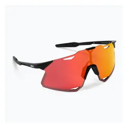 Okulary przeciwsłoneczne 100% Hypercraft matte black/hiper red multilayer mirror