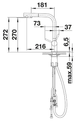 Bateria BLANCO Fontas-s II 526694 Satin Złoty
