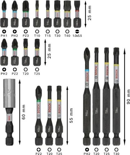 Zestaw bitów BOSCH Professional 2608521U74 (20 elementów)