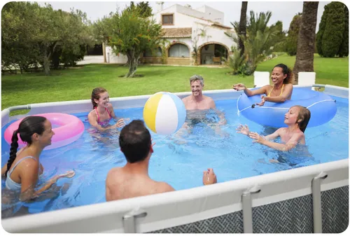 Basen stelażowy Bestway ogrodowy prostokątny 488x244x122 cm zestaw 10w1