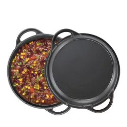 KUCHENPROFI Bbq 5 l - garnek żeliwny z patelnią grillową