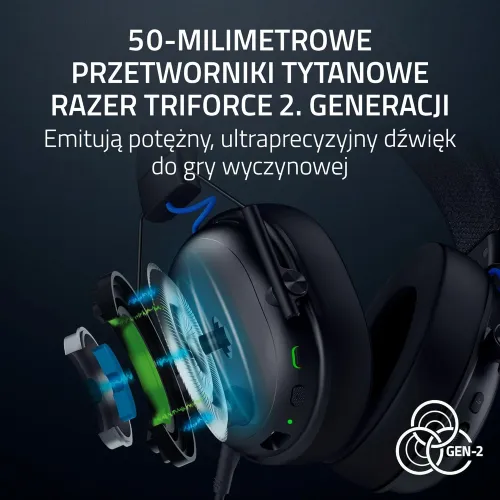Słuchawki bezprzewodowe z mikrofonem Razer BlackShark V3 do PlayStation Nauszne Czarny