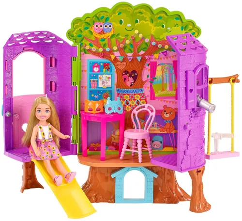 Lalka Barbie Chelsea Domek na drzewie HPL70