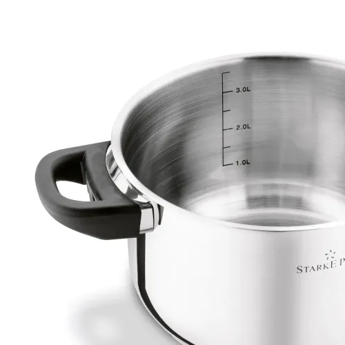 Garnek nierdzewny z pokrywką Starke Pro Sante 3,7 l