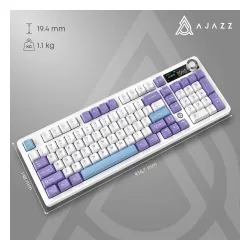 Klawiatura mechaniczna Ajazz AK980 V2 Gift Switch V2 Biało-Fioletowy