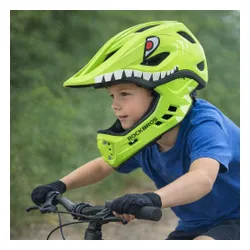 Kask rowerowy dziecięcy fullface szczękowy 2w1 odpinana szczęka rozmiar S