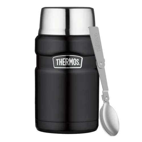 Termos na jedzenie z łyżką Thermos 0,7 l Stainless King - matt black