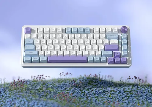 Klawiatura REDRAGON Ucal Max K673WBP RGB Hot Swap Manbo Switch Biało-fioletowo-niebieski