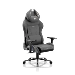 Fotel Diablo Chairs X-Horn 2.0 Normal Size Rainbow Grey Gamingowy do 140kg Tkanina Szary