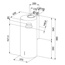 Okap Franke TUBE PLUS 3707XS Stal szlachetna