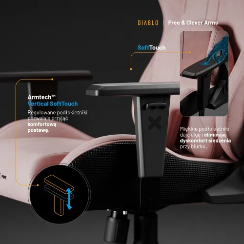 Fotel DIABLO CHAIRS X-One Prime Różowy