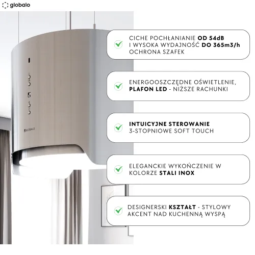 Okap Globalo Arenoflow 39.4 Inox