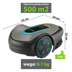 Robot koszący GARDENA Sileno Minimo 500 sterowanie Bluetooth