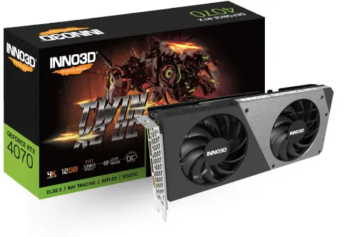 Karta graficzna Inno3D GeForce RTX 4070 TWIN X2 OC 12GB GDDR6X 192bit DLSS 3