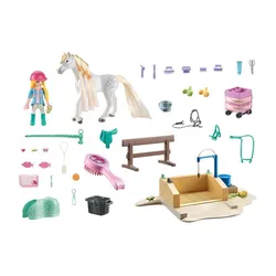 Playmobil Zestaw z figurkami Horses 71354 Isabella i Lioness z myjnią dla koni