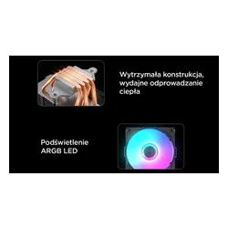 Chłodzenie CPU RAMPAGE Octagon B70 ARGB Czarny
