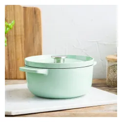 KITCHENAID Pistachio 3,3 l - garnek żeliwny z pokrywką