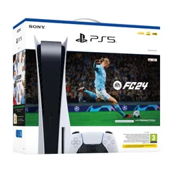 Konsola SONY PlayStation 5 z napędem Blu-ray 4K UHD + EA SPORTS FC 24  (klucz aktywacyjny)