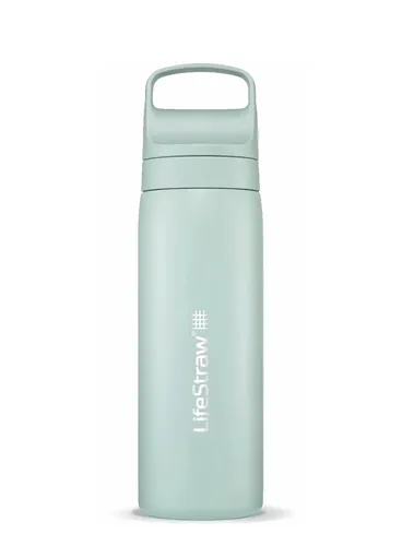 Butelka z filtrem Lifestraw Go 2.0 Stainless Steel Water Filter Bottle 18 oz (532 ml) - seafoam