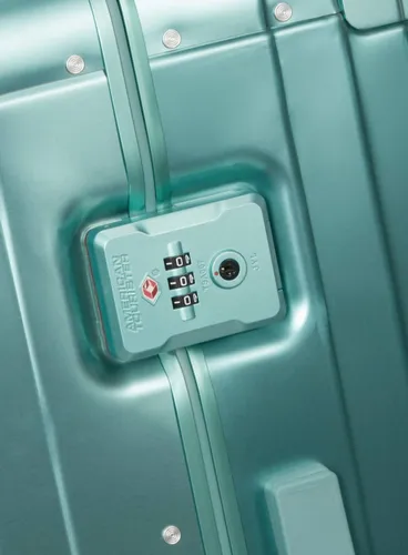 Walizka średnia American Tourister Soundbox Alu - dusty turquoise