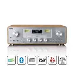 Radioodbiornik Imperial DABMAN 280CDWDSI Radio FM DAB+ Bluetooth Brązowo-srebrny