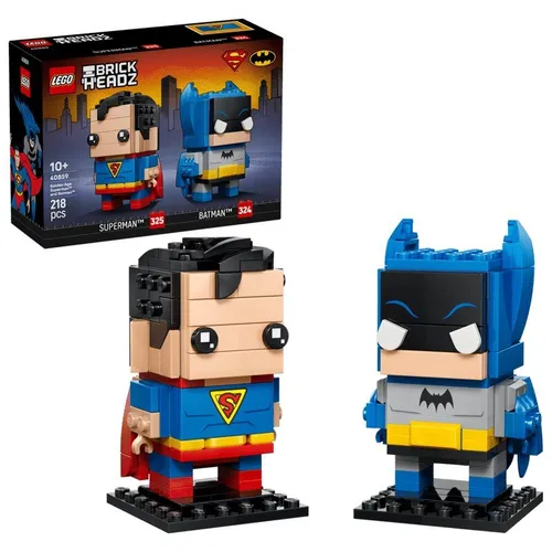 LEGO 40859 BrickHeadz Figurki Supermana I Batmana ze Złotej Ery