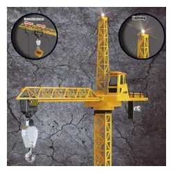Dźwig Zdalnie Sterowany dla Dzieci Żuraw Budowlany 128cm Obrotowy + Kask Matadi