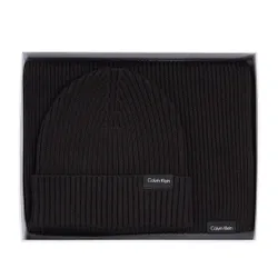 Calvin Klein GS eșarfă clasică din bumbac + Beanie K50k511021 CK Black BAX
