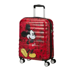 Walizka kabinowa American Tourister Wavebreaker Disney - Mickey comics red