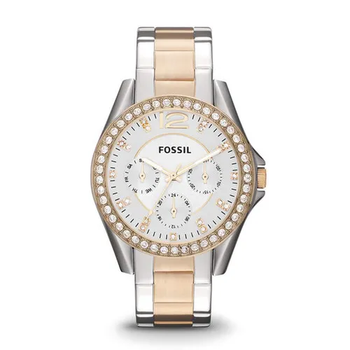 Fossil Riley ES3204 2T Gümüş / Altın Saatler