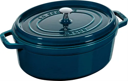 Garnek żeliwny owalny 6.7 ltr, La Mer STAUB LA COCOTTE Morski