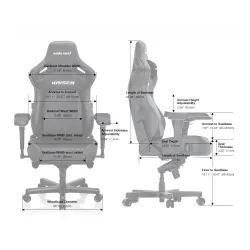 Fotel Anda Seat Kaiser 4 L Gamingowy do 120kg Skóra Eco Pomarańczowy